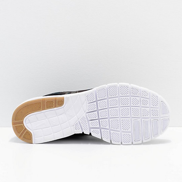 nike sb janoski air max black & camo mesh skate shoes